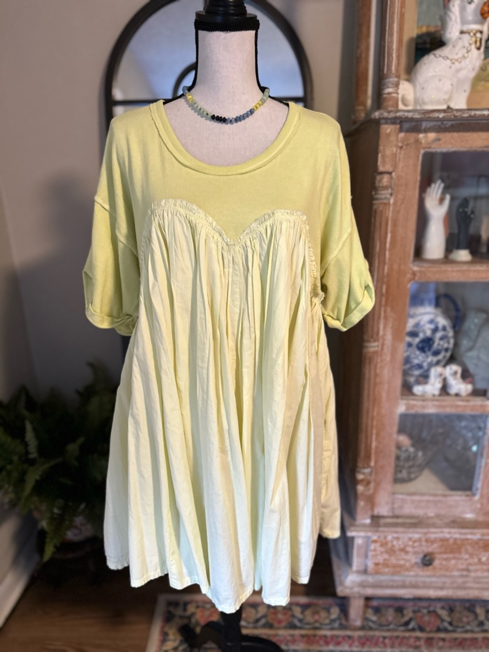 Free People Catalina Mini Dress in Neon Lime - Picture 2 of 8